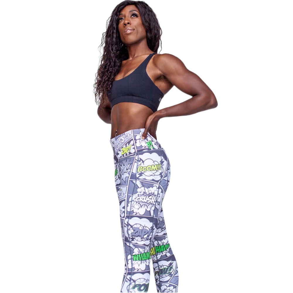 Feed Me Fight Me CRIME FIGHTER High Waist High Rise Leggings Size Small